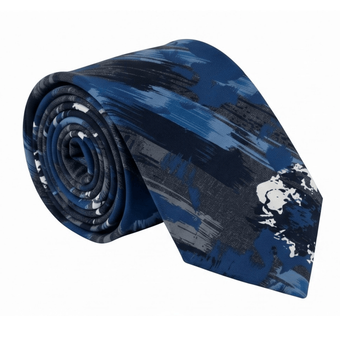 Emporio Armani Silk Blue Floral Stroke 3in Tie – Made in Italy