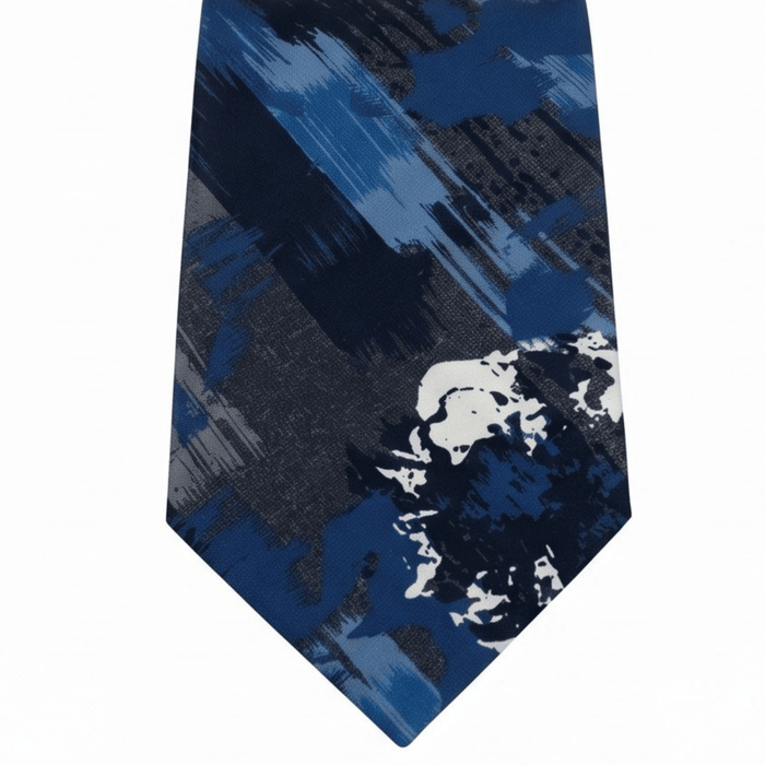 Emporio Armani Silk Blue Floral Stroke 3in Tie – Made in Italy