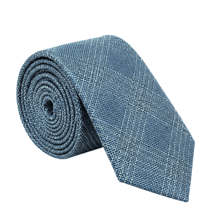 Emporio Armani Silk Blue Silver Square 3in Tie – Made in Italy