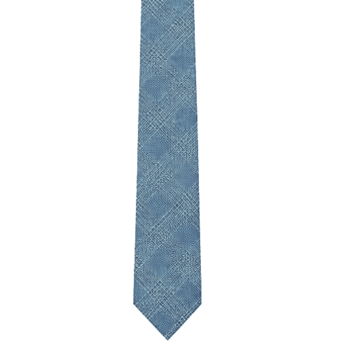 Emporio Armani Silk Blue Silver Square 3in Tie – Made in Italy