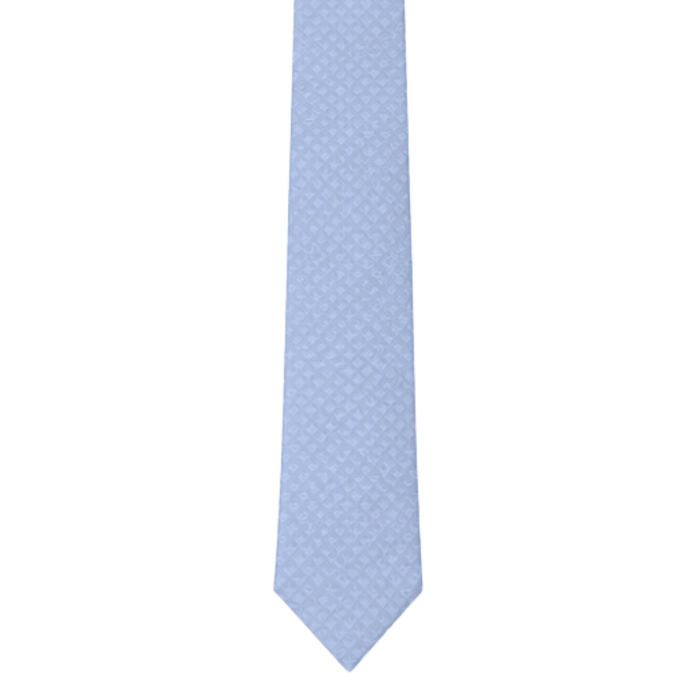 Emporio Armani Silk Blue Mist Logo 3in Tie – Made in Italy