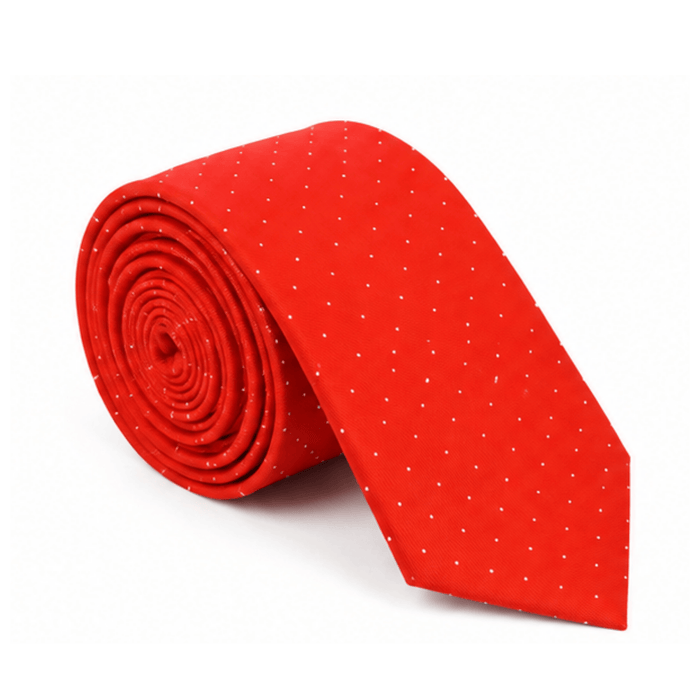 Emporio Armani Silk Red Dotted 3in Tie – Made in Italy