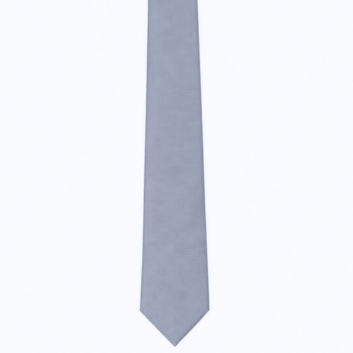 Emporio Armani Silk Blue Silver Mist Squared 3in Tie – Made in Italy