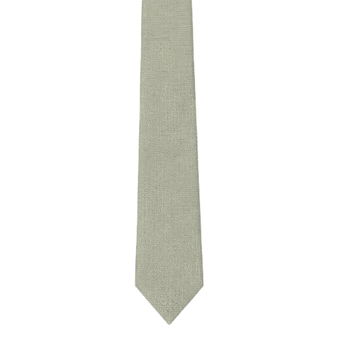 Emporio Armani Silk Silver Cream Geometric 3in Tie – Made in Italy