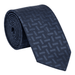 Emporio Armani 100% Silk Navy Blue Geometric Zigzag Tie - Made in Italy