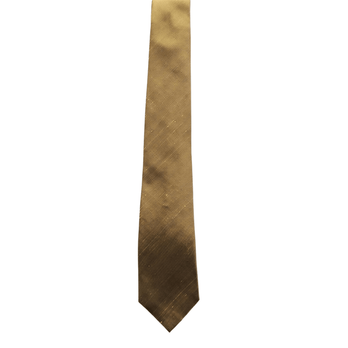 Emporio Armani 100% Silk Bronze Gold Solid Tie - Made in Italy