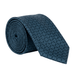 Emporio Armani 100% Silk Teal Blue Geometric Tie - Made in Italy