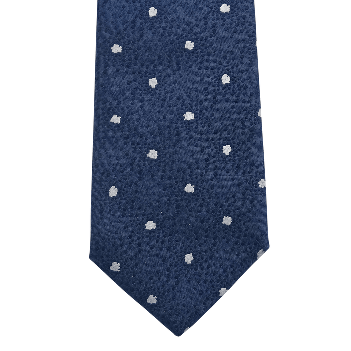 Emporio Armani 100% Silk Navy Blue Polka Dot Tie - Made in Italy