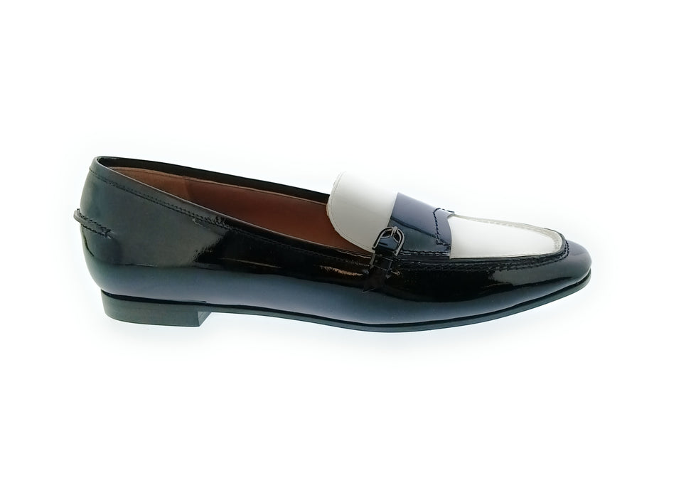 Emporio Armani Women's Two-Tone Patent Leather Penny Loafers-6.5