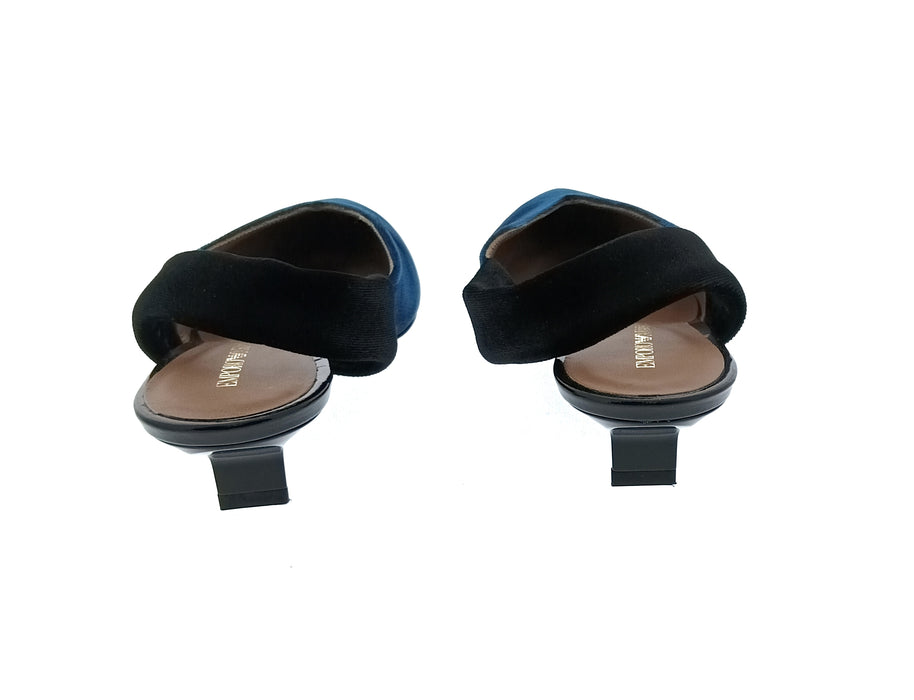 Emporio Armani Women's Teal Velvet Slingback Pumps-6.5
