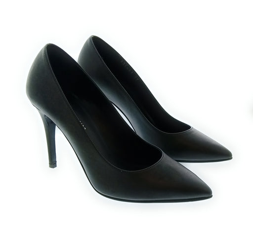 Emporio Armani Women's Black Leather Stiletto Pumps-6.5