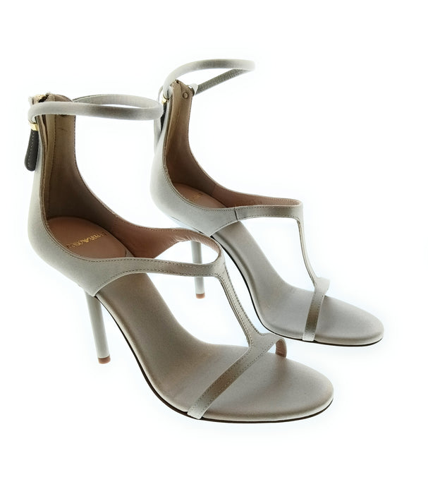 Emporio Armani Women's Sand Strappy Stiletto Sandals-7.5