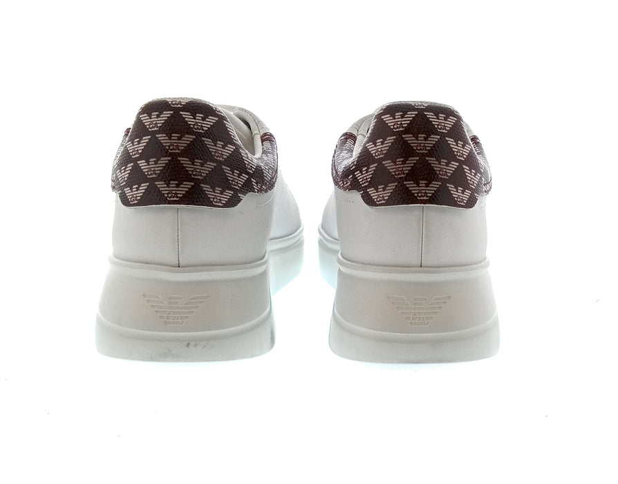 Emporio Armani Women's White Leather Low-Top Sneakers-6.5