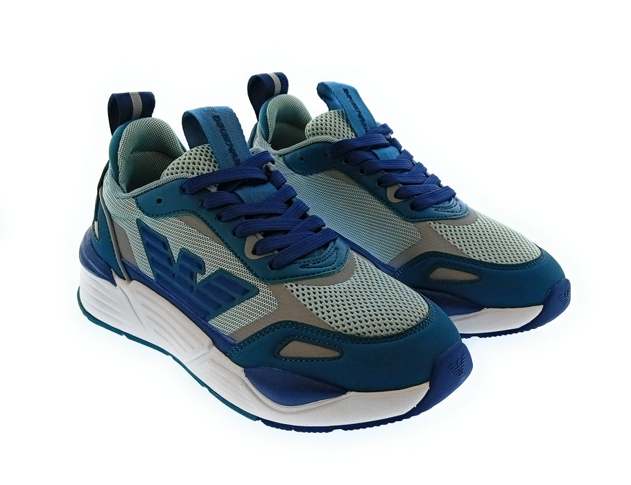 Emporio Armani Women's Teal Blue Chunky Runner Sneakers-6.5