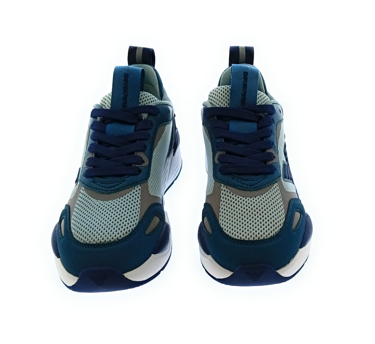 Emporio Armani Women's Teal Blue Chunky Runner Sneakers-6.5