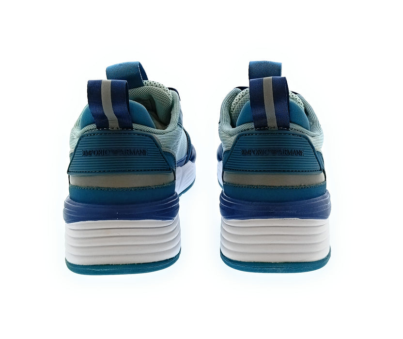 Emporio Armani Women's Teal Blue Chunky Runner Sneakers-6.5