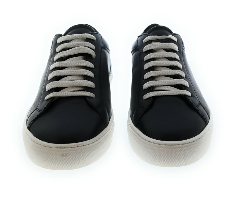 Emporio Armani Women's Black Signature Leather Sneakers-7