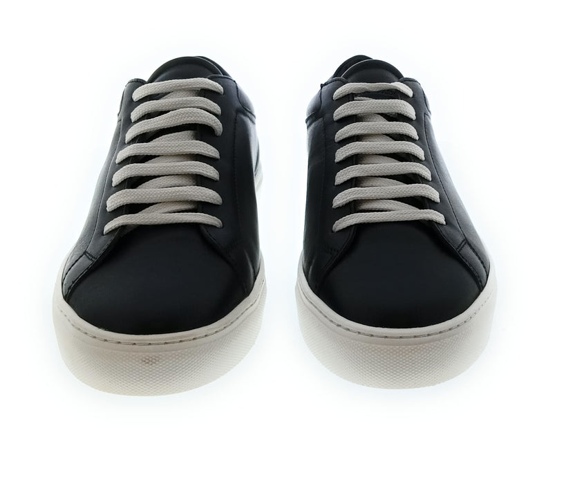 Emporio Armani Women's Black Signature Leather Sneakers-