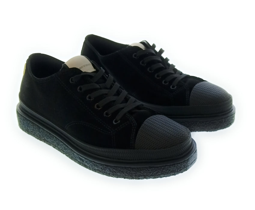Emporio Armani Women's Black Platform Toe-Cap Sneakers-9.5