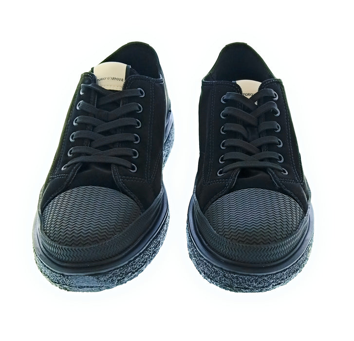 Emporio Armani Women's Black Platform Toe-Cap Sneakers-9.5