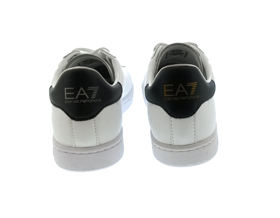 Emporio Armani Women's White Black Logo Low-Top Sneakers-7