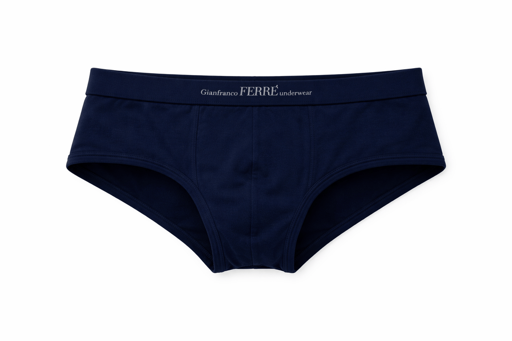 Gianfranco Ferre BREVI MA Navy Blue Cotton Blend Mens Underwear-S