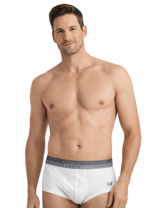 Gianfranco Ferre VISTOSO BI White Cotton Blend Mens Brief Underwear-XS
