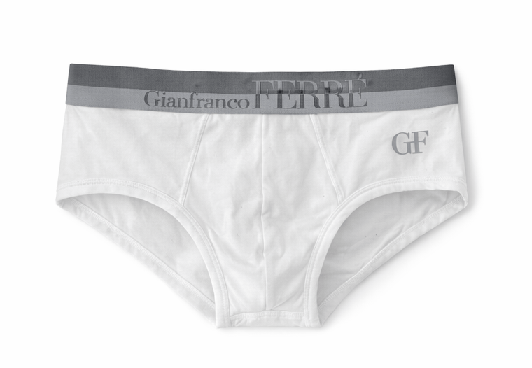 Gianfranco Ferre VISTOSO BI White Cotton Blend Mens Brief Underwear-XS