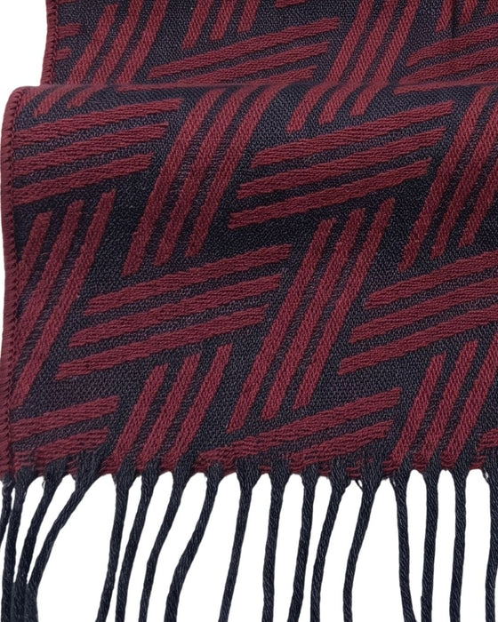 Lanvin Red Rich Burgundy 100% Cashmere Scarf