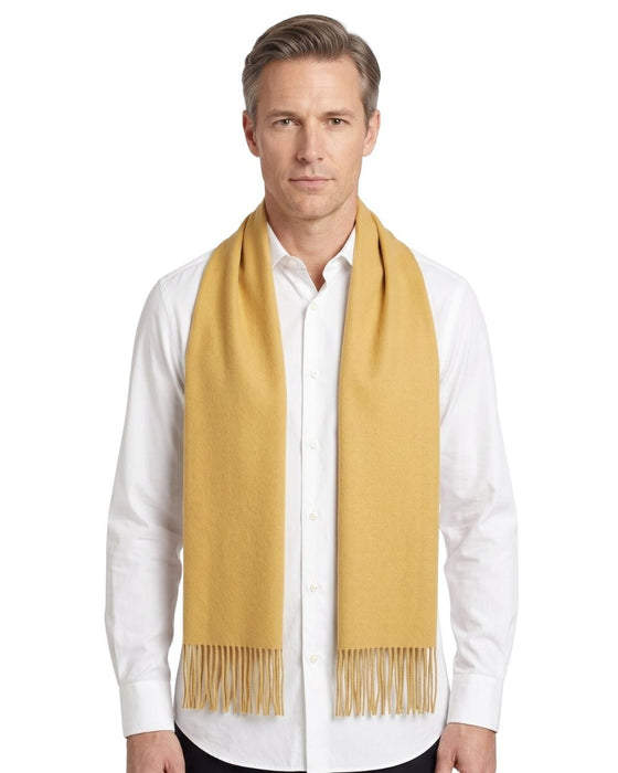 Lanvin Yellow Luxurious Modern 100% Cashmere Scarf