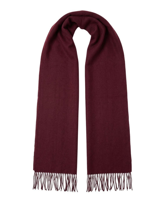 Lanvin Burgundy Luxurious Modern 100% Virgin Wool Scarf