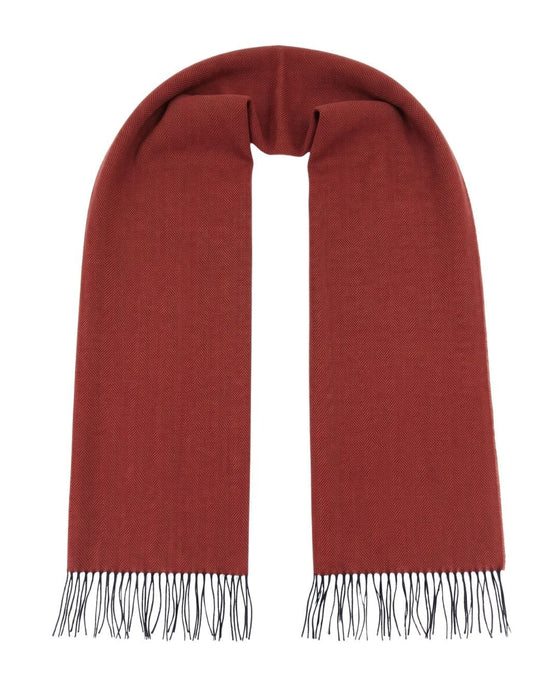 Lanvin Bright Red Luxurious Modern 100% Virgin Wool Scarf