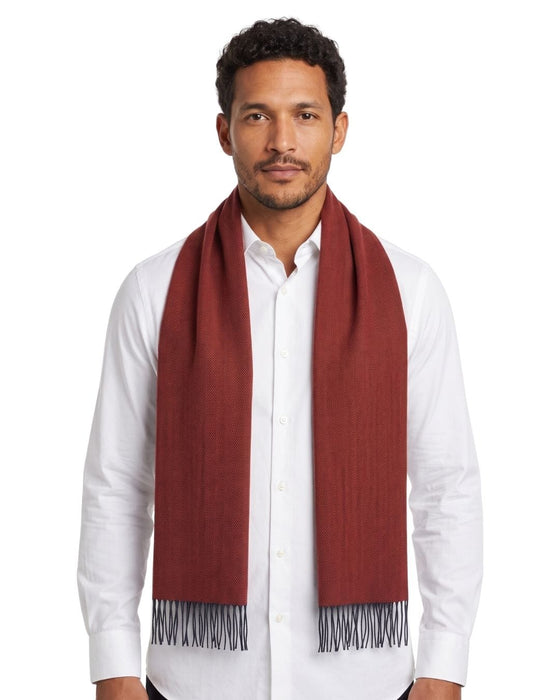 Lanvin Bright Red Luxurious Modern 100% Virgin Wool Scarf