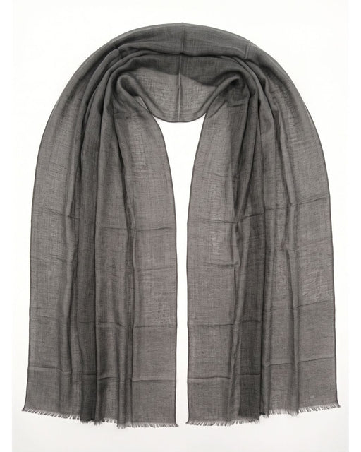 Lanvin Gray Luxurious Modern 100% Cashmere Scarf