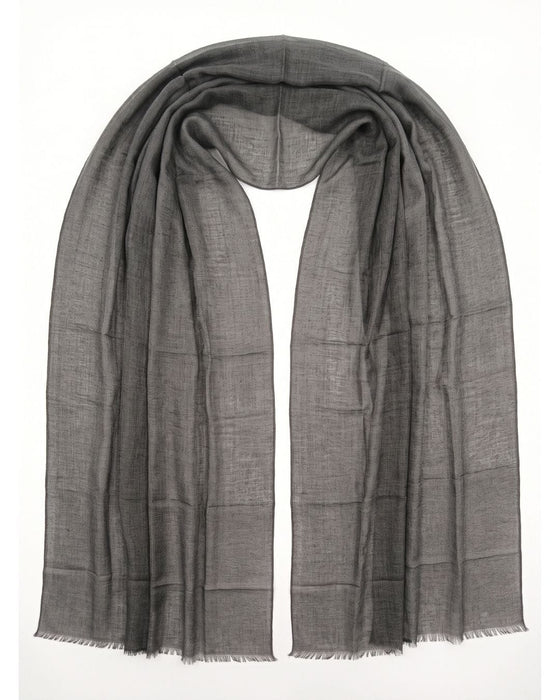 Lanvin Gray Luxurious Modern 100% Cashmere Scarf