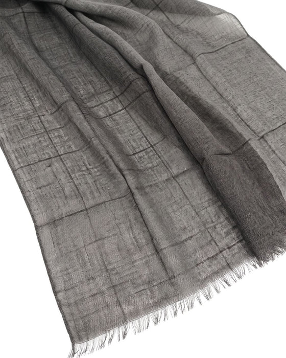 Lanvin Gray Luxurious Modern 100% Cashmere Scarf