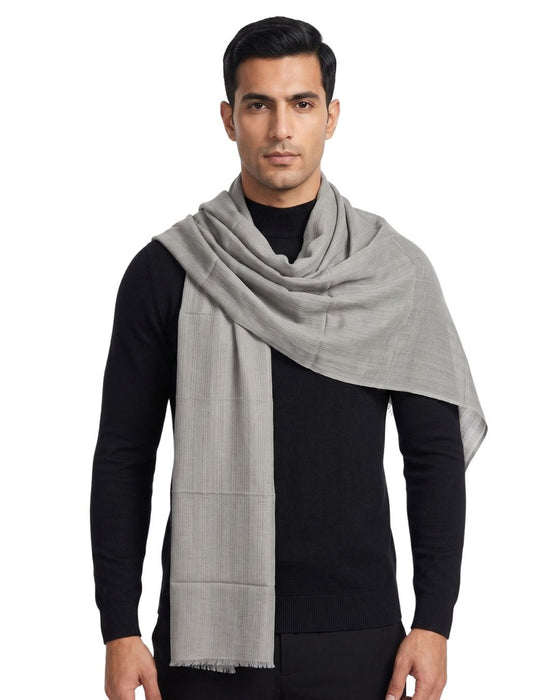 Lanvin Taupe Luxurious Modern Cashmere SIlk Blend Scarf