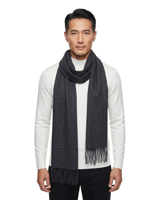 Lanvin Black Luxurious Modern 100% Wool Scarf