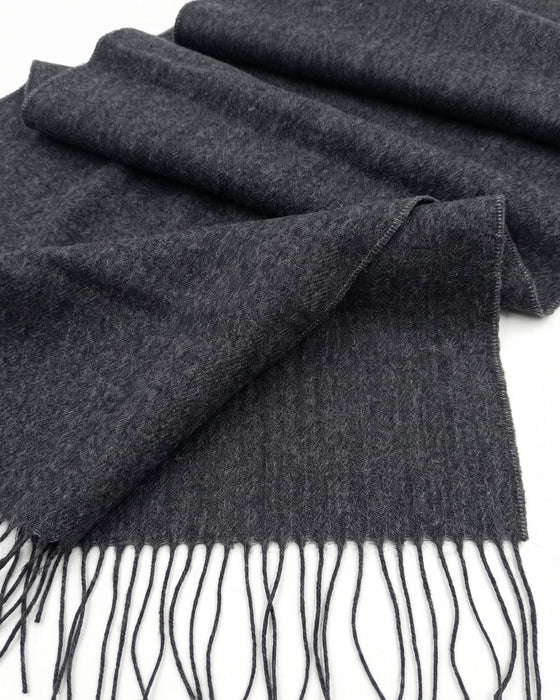 Lanvin Black Luxurious Modern 100% Wool Scarf