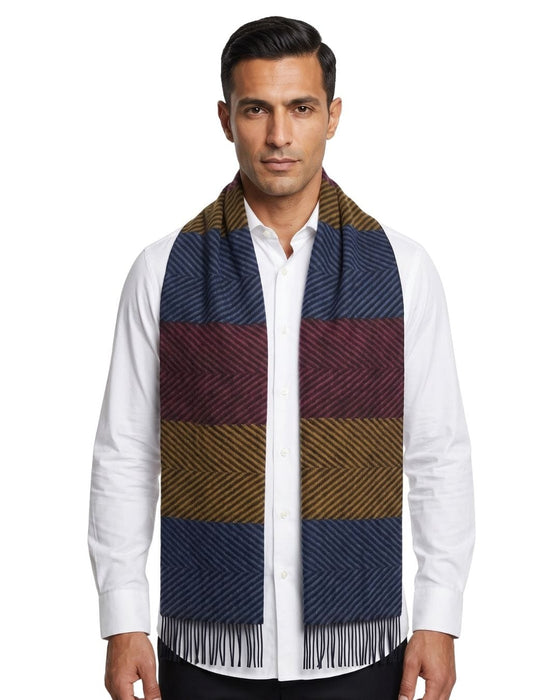 Lanvin Brown Luxurious Modern 100% Wool Scarf