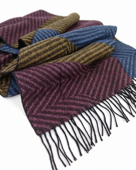 Lanvin Brown Luxurious Modern 100% Wool Scarf
