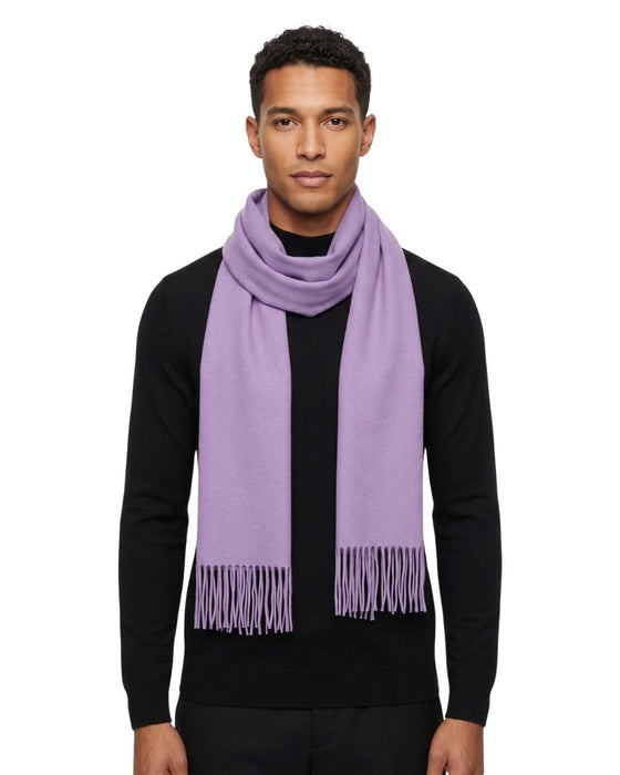 Lanvin Lavander Luxurious Modern 100% Wool Scarf