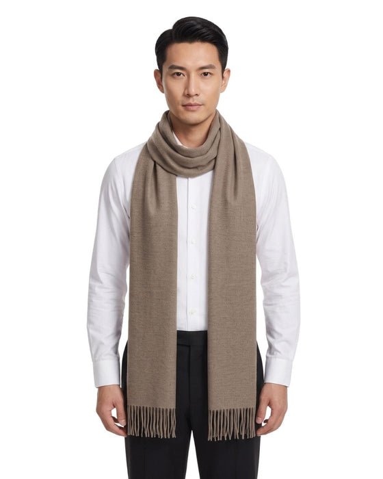 Lanvin Tan Luxurious Modern 100% Wool Scarf