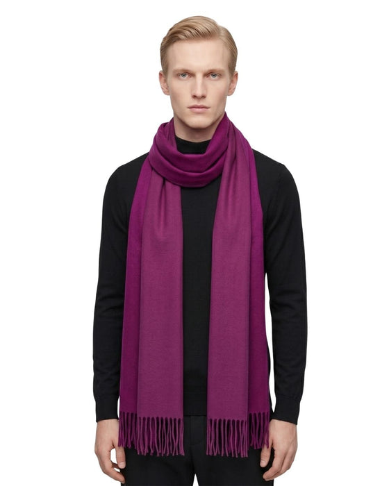 Lanvin Purple Luxurious Modern 100% Wool Scarf