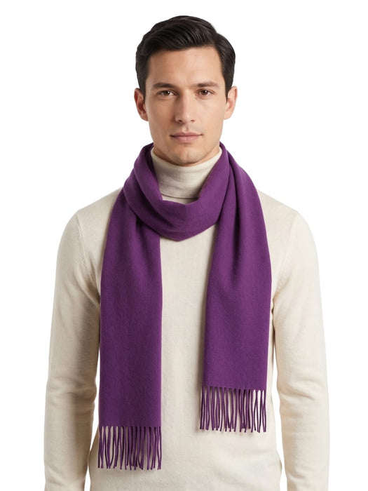 Lanvin Purple Luxurious Modern 100% Wool Scarf