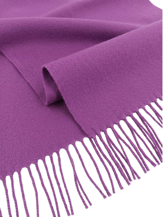 Lanvin Purple Luxurious Modern 100% Wool Scarf