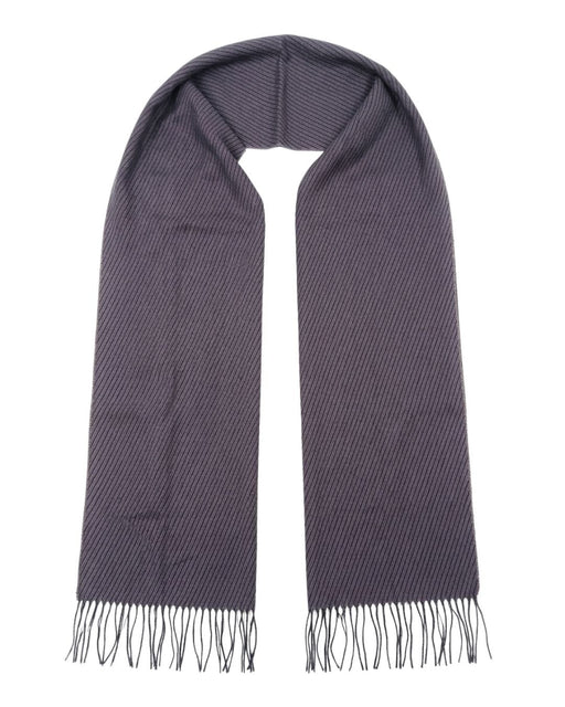 Lanvin 100% Wool Scarf – Elegant Purple Fringed Wrap