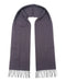 Lanvin 100% Wool Scarf – Elegant Purple Fringed Wrap