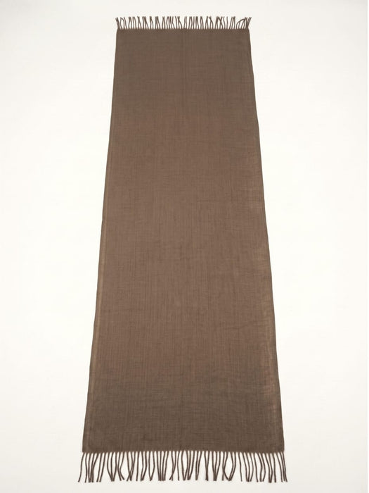 Lanvin 100% Cashmere Scarf – Classic Brown Wrap, Ultra-Soft Luxury