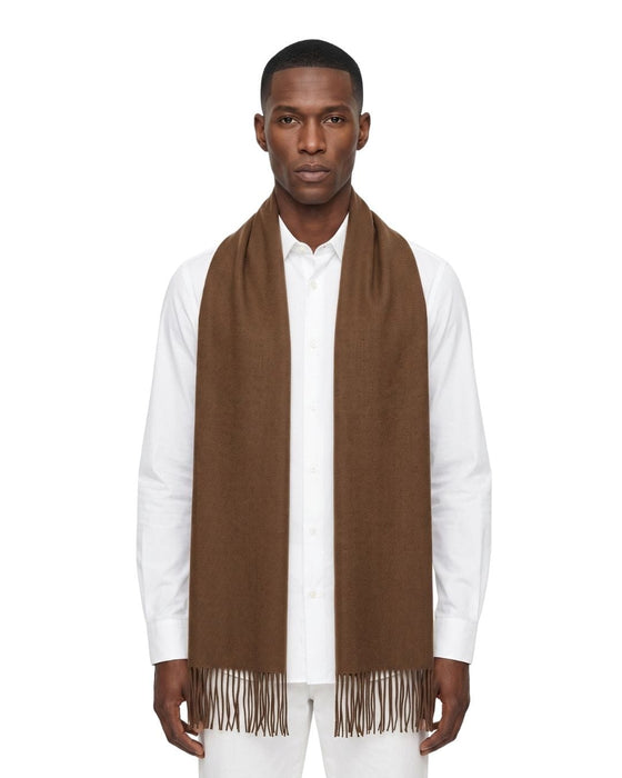 Lanvin Pure Cashmere Scarf – Classic Brown Wrap,  Luxuriously Soft